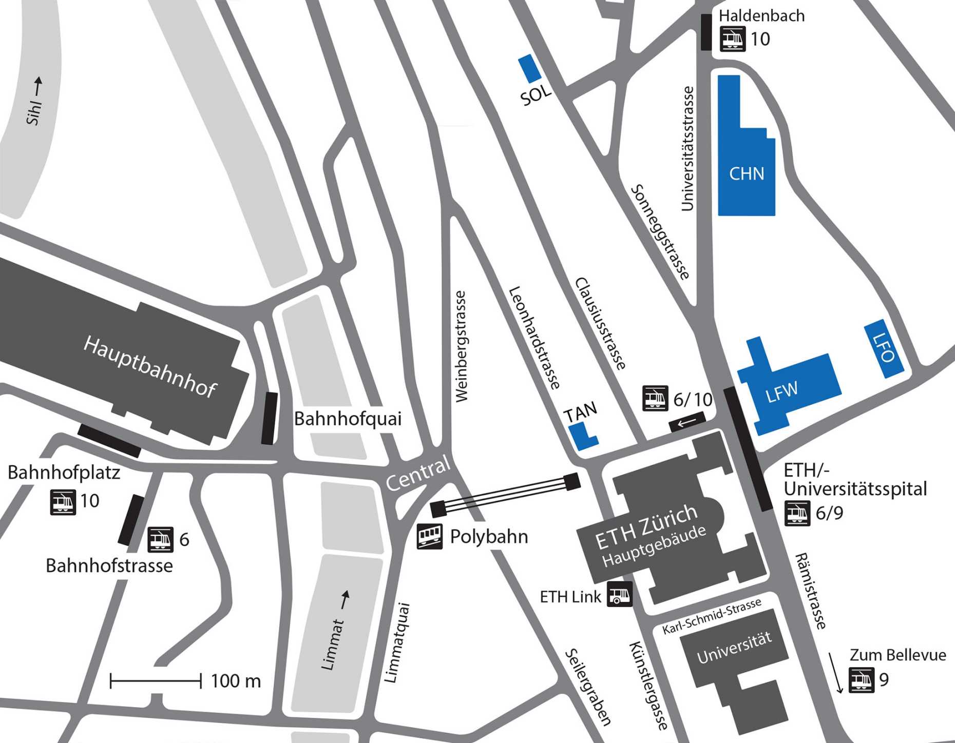eth zurich campus map