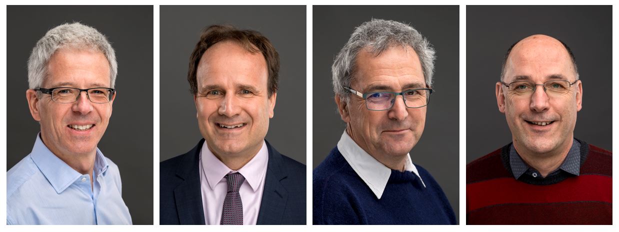 Enlarged view: Alex Widmer, Nicolas Gruber, Emmanuel Frossard, Harald Bugman (from left)