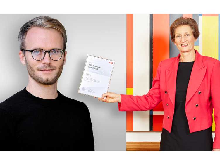 Vergrösserte Ansicht: Tim Tröndle, Rektorin Sarah Springman. Foto: Giulia Marthaler
