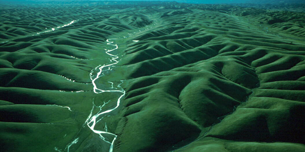 South fork of Walker Creek, draining from Stony Creek Fan west of Orland, California. 