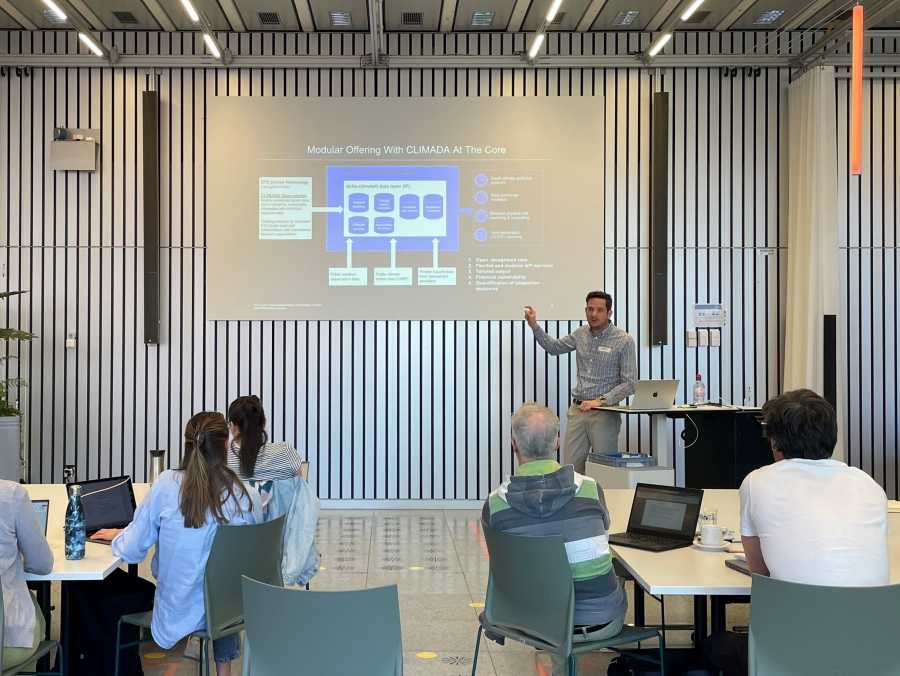 Sebastian Glink präsentiert Climada Technologies.